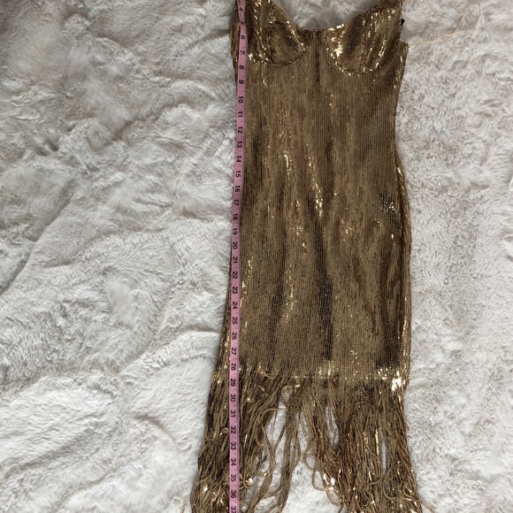 Gold Sequin Cocktail Dress NWT - Picture 8 of 8